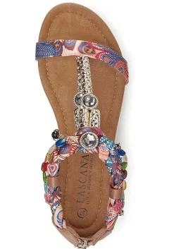 LASCANA Sandals-Embellished Braided Sandals