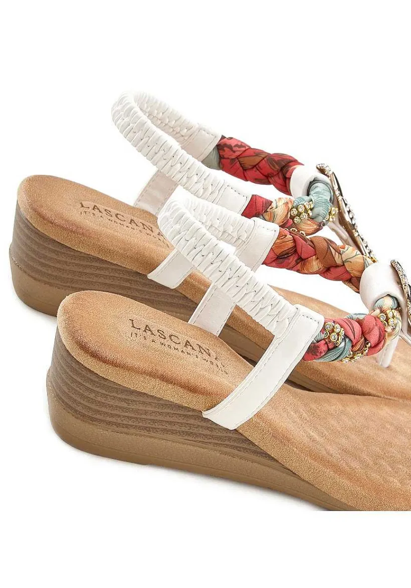 LASCANA Heels & Wedges-Embellished Braided Wedge Sandals