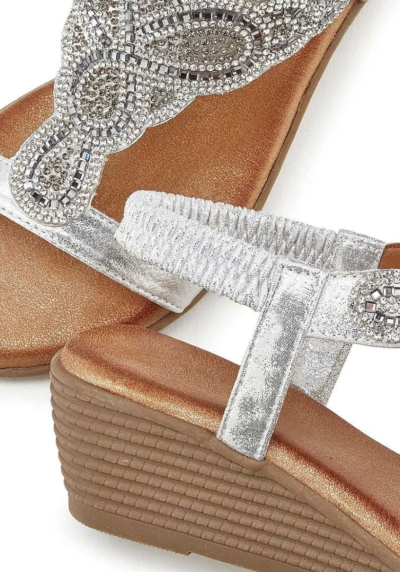 LASCANA Heels & Wedges-Embellished Wedge Sandals