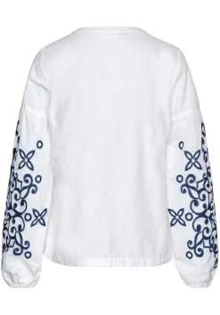 LASCANA Blouses-Embroidered Long Sleeve Blouse