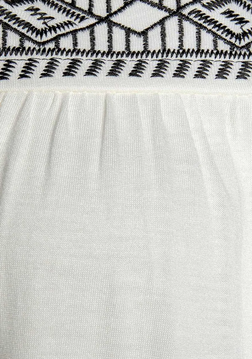 LASCANA Sleeveless Tops-Embroidered Tie Strap Top