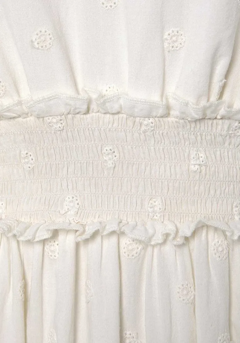 LASCANA Short Dresses-Eyelet Detail V-Neck Dress