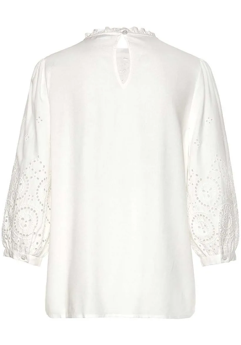LASCANA Blouses-Eyelet Lace Blouse