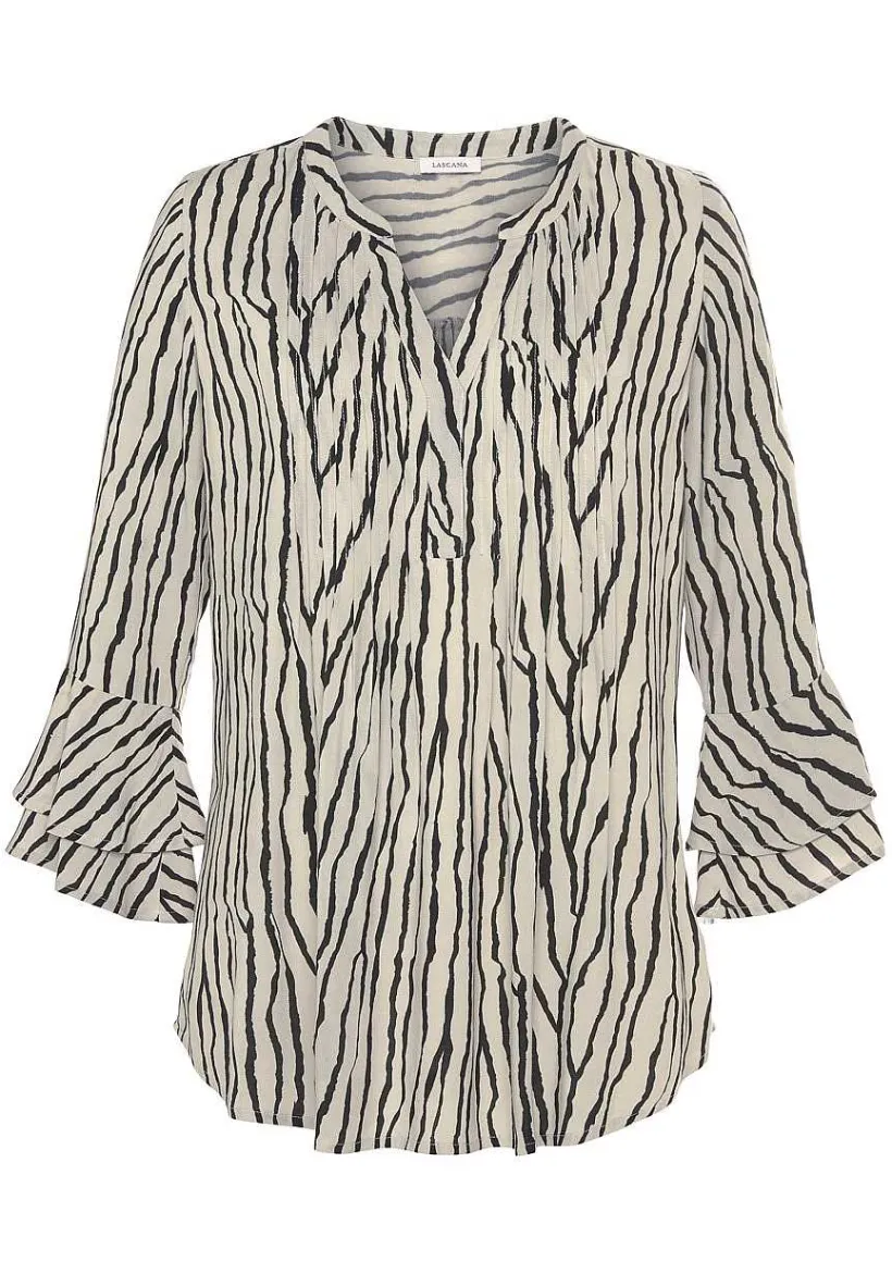LASCANA Blouses-Flare Sleeve Printed Blouse