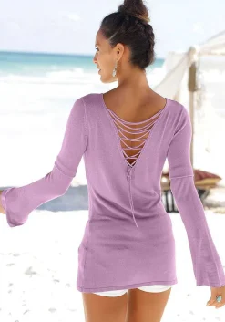 LASCANA Long Sleeve Tops-Flare Sleeve Top