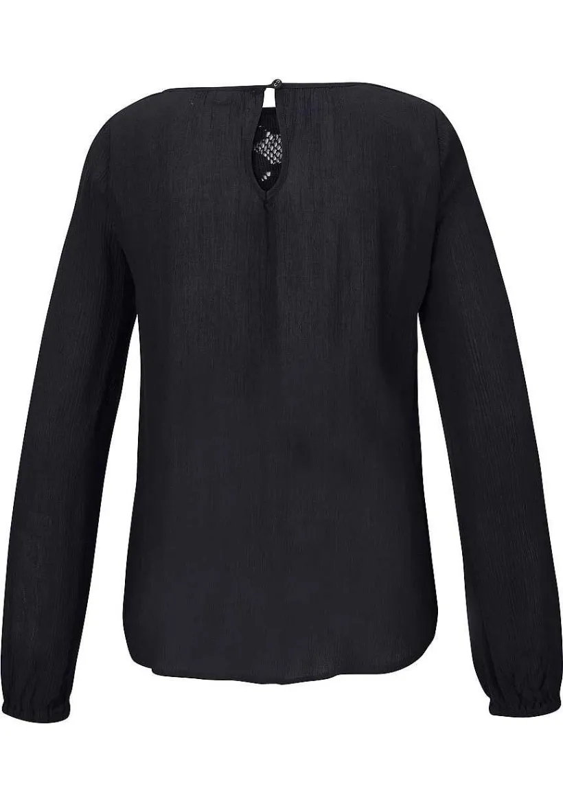 LASCANA Blouses-Floral Lace Insert Blouse