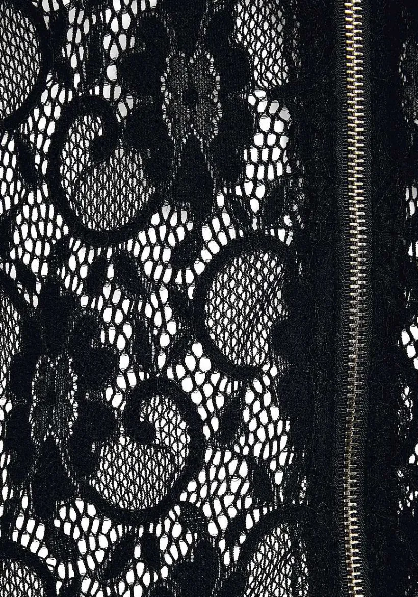 LASCANA Jackets-Floral Lace Zip Jacket