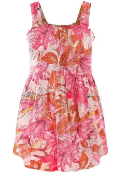 LASCANA Sleeveless Tops-Floral Smocked Top