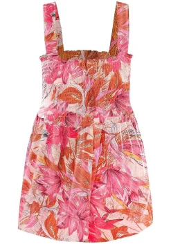LASCANA Sleeveless Tops-Floral Smocked Top