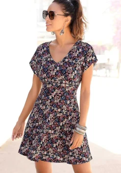 LASCANA Fall Dresses-Floral V-Neck Dress