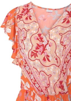 LASCANA Maxi Dresses-Floral V-Neck Maxi Dress