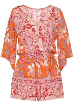 LASCANA Rompers-Floral Wrap Look Romper