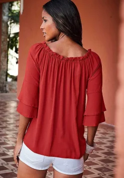 LASCANA Blouses-Flowy Carmen Top