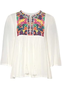 LASCANA Blouses-Flowy Embroidered Blouse