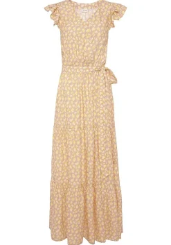 LASCANA Maxi Dresses-Flutter Sleeve Maxi Dress