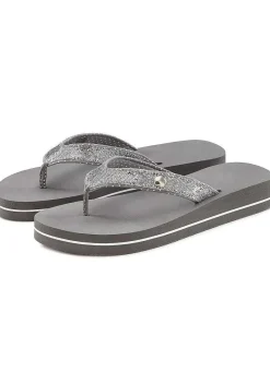 LASCANA Sandals-Glitter Platform Flip Flops