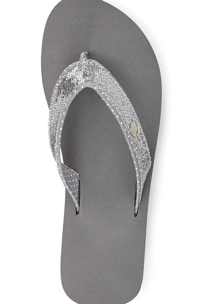 LASCANA Sandals-Glitter Platform Flip Flops