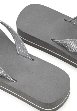 LASCANA Sandals-Glitter Platform Flip Flops