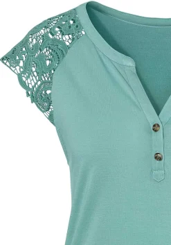 LASCANA Sleeveless Tops-Lace Detail Top
