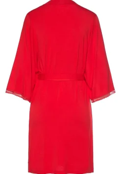 LASCANA Pajamas & Sets-Lace Hem Kimono Robe