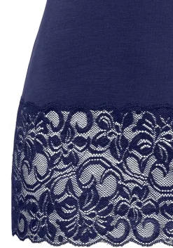 LASCANA Sleeveless Tops-Lace Hem Tank Top