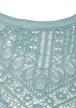 LASCANA Sleeveless Tops-Lace Insert Tank Top