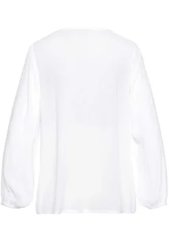 LASCANA Blouses-Lace Trim Blouse