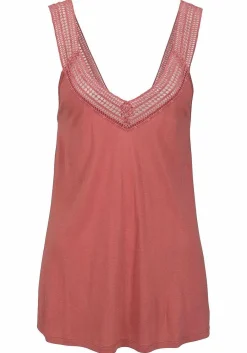 LASCANA Sleeveless Tops-Lace V-Neck Tank Top