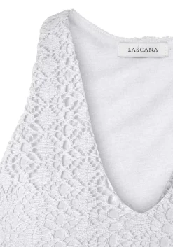 LASCANA Sleeveless Tops-Lace V-Neck Top