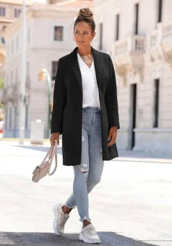 LASCANA Coats-Long Button Up Coat