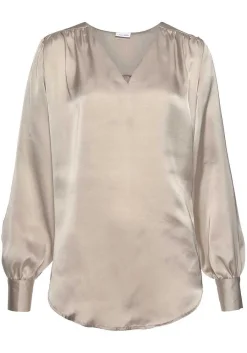 LASCANA Blouses-Long Sleeve Satin Blouse