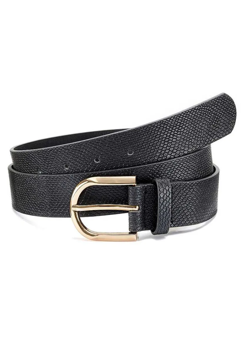 LASCANA Belts-Metallic Faux Leather Belt