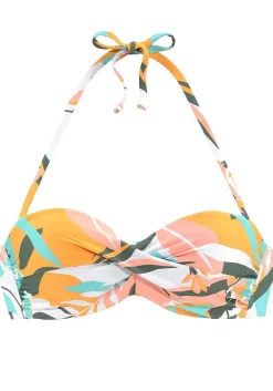 LASCANA Bandeau-Mix Print Bandeau Bikini Top