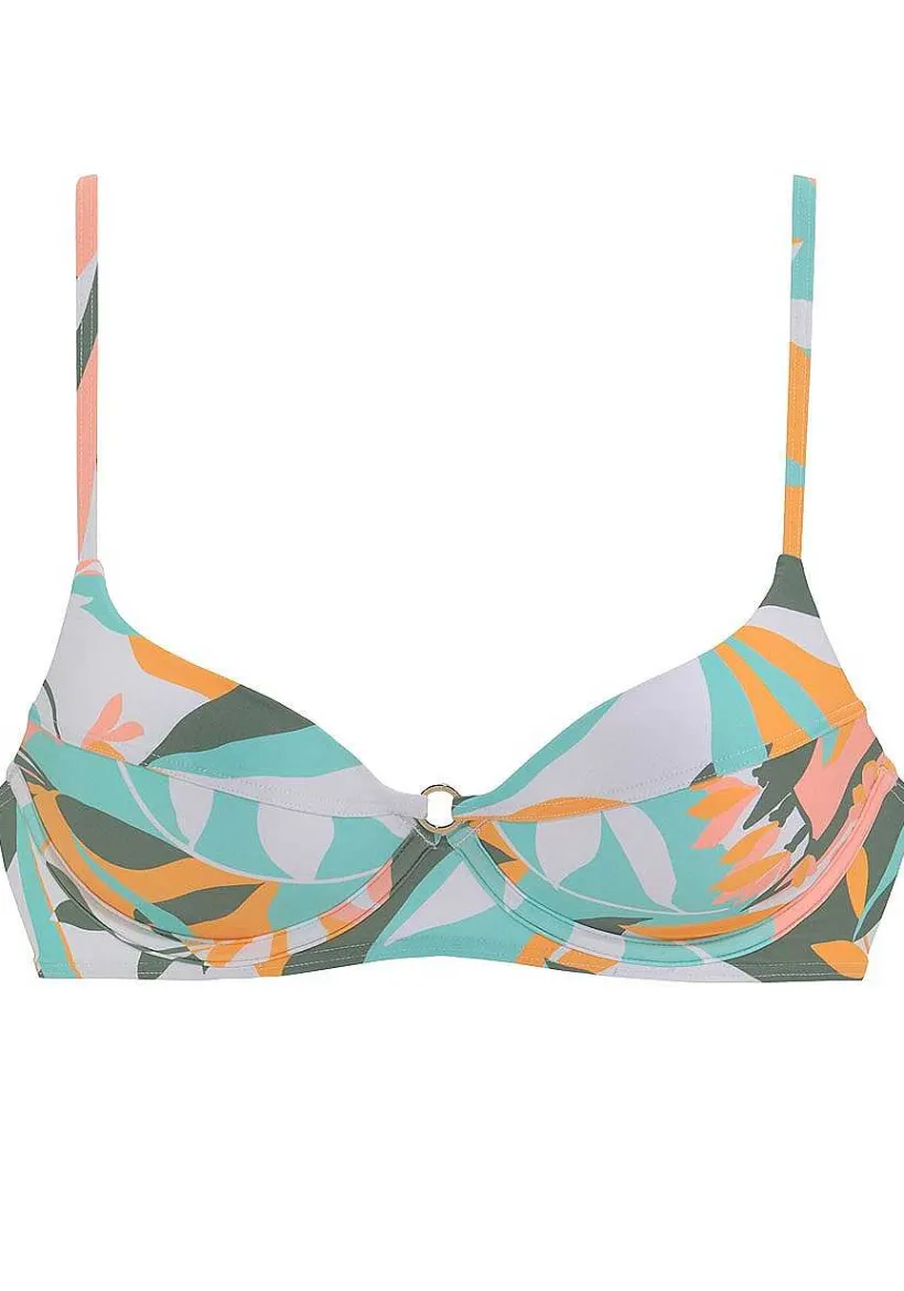 LASCANA Underwire-Mix Print Underwire Bikini Top