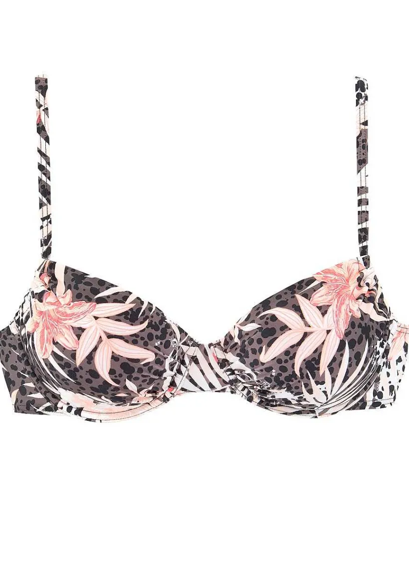 LASCANA Underwire-Mixed Print Underwire Bikini Top