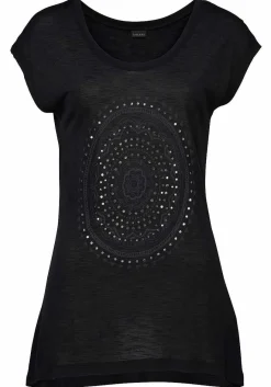 LASCANA Short Sleeve Tops-Mosaic Boho Print Top