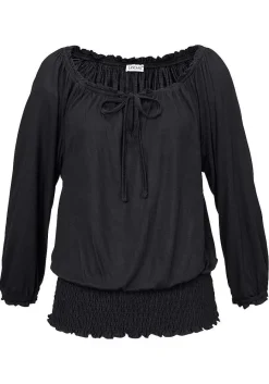 LASCANA Long Sleeve Tops-Off Shoulder Carmen Top