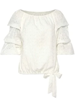 LASCANA Blouses-Off Shoulder Side Tie Blouse