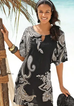 LASCANA Short Dresses-Paisley Print Short Sleeve Dress