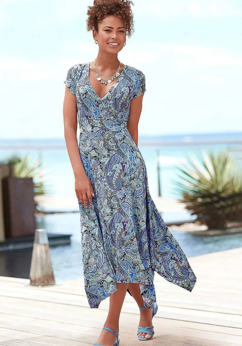 LASCANA Midi Dresses-Paisley Print Wrap Dress