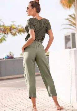 LASCANA Pants-Paperbag Waist Ankle Pants