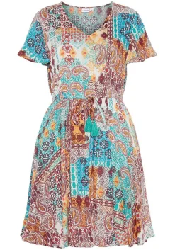 LASCANA Sundresses-Patchwork Print V-Neck Dress