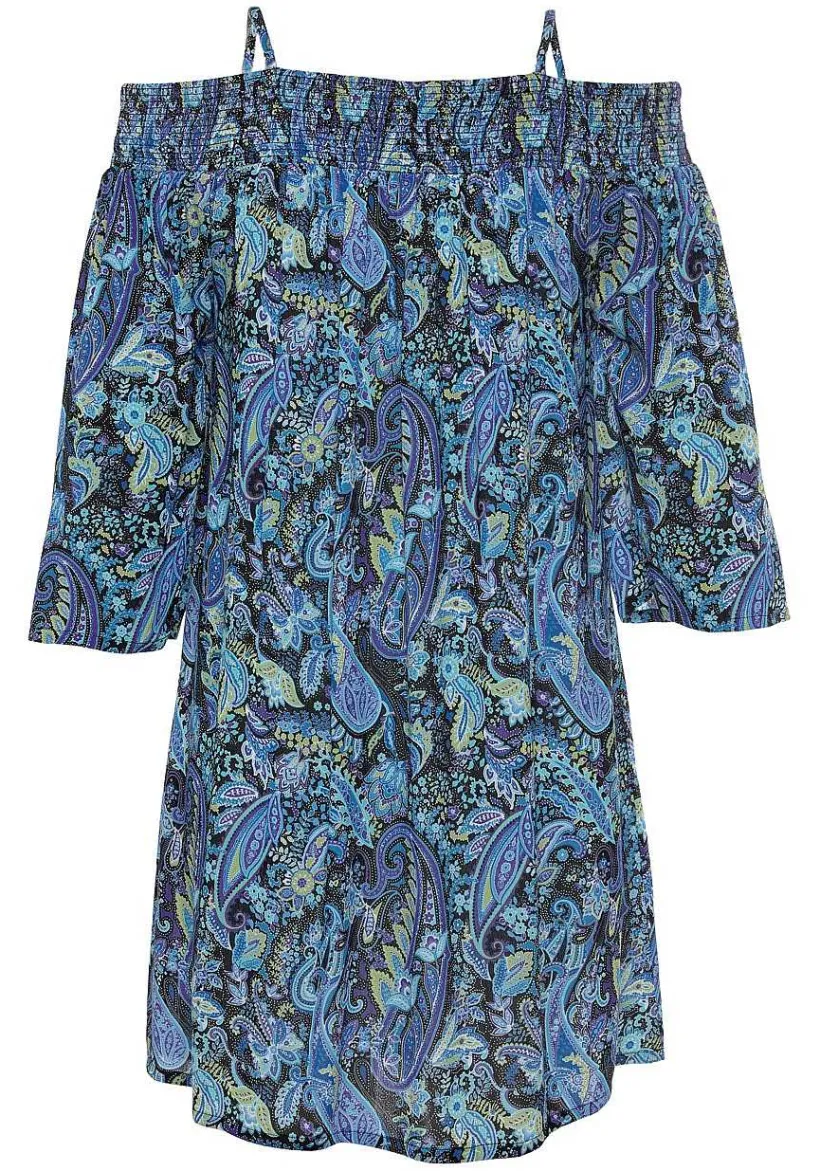 LASCANA Short Dresses-Patterned Carmen Style Dress