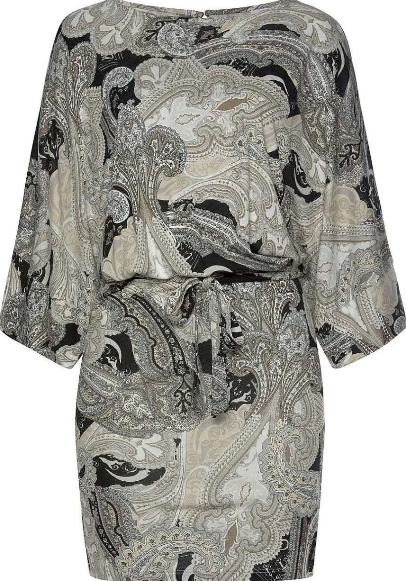 LASCANA Short Dresses-Patterned Cold Shoulder Dress