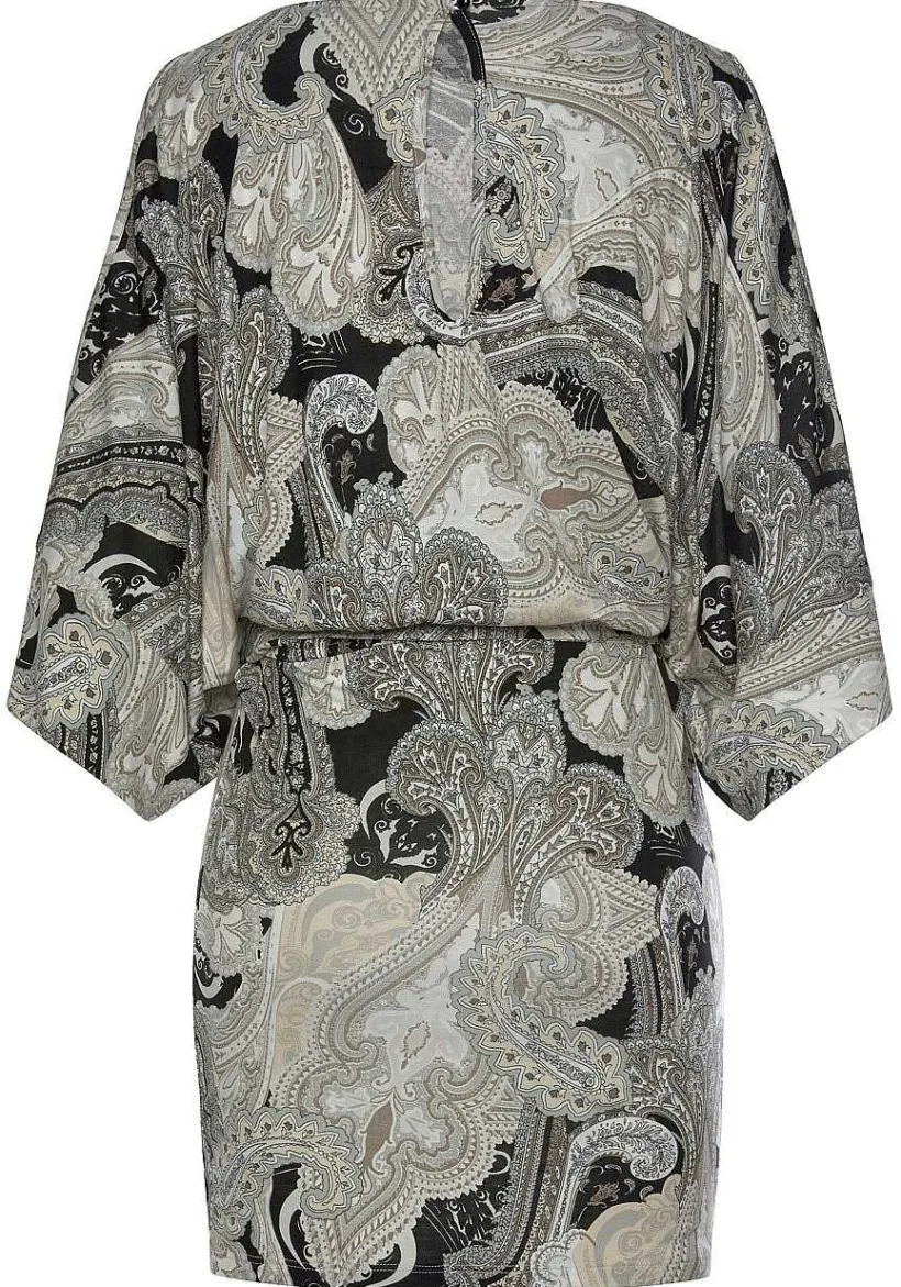 LASCANA Short Dresses-Patterned Cold Shoulder Dress