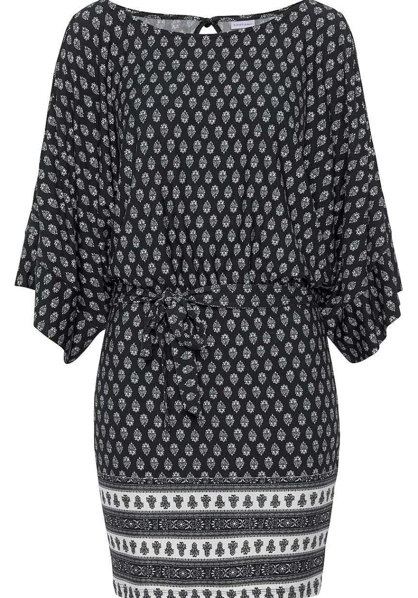 LASCANA Short Dresses-Patterned Cold Shoulder Dress