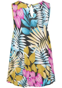 LASCANA Sleeveless Tops-Patterned Keyhole Neckline Top