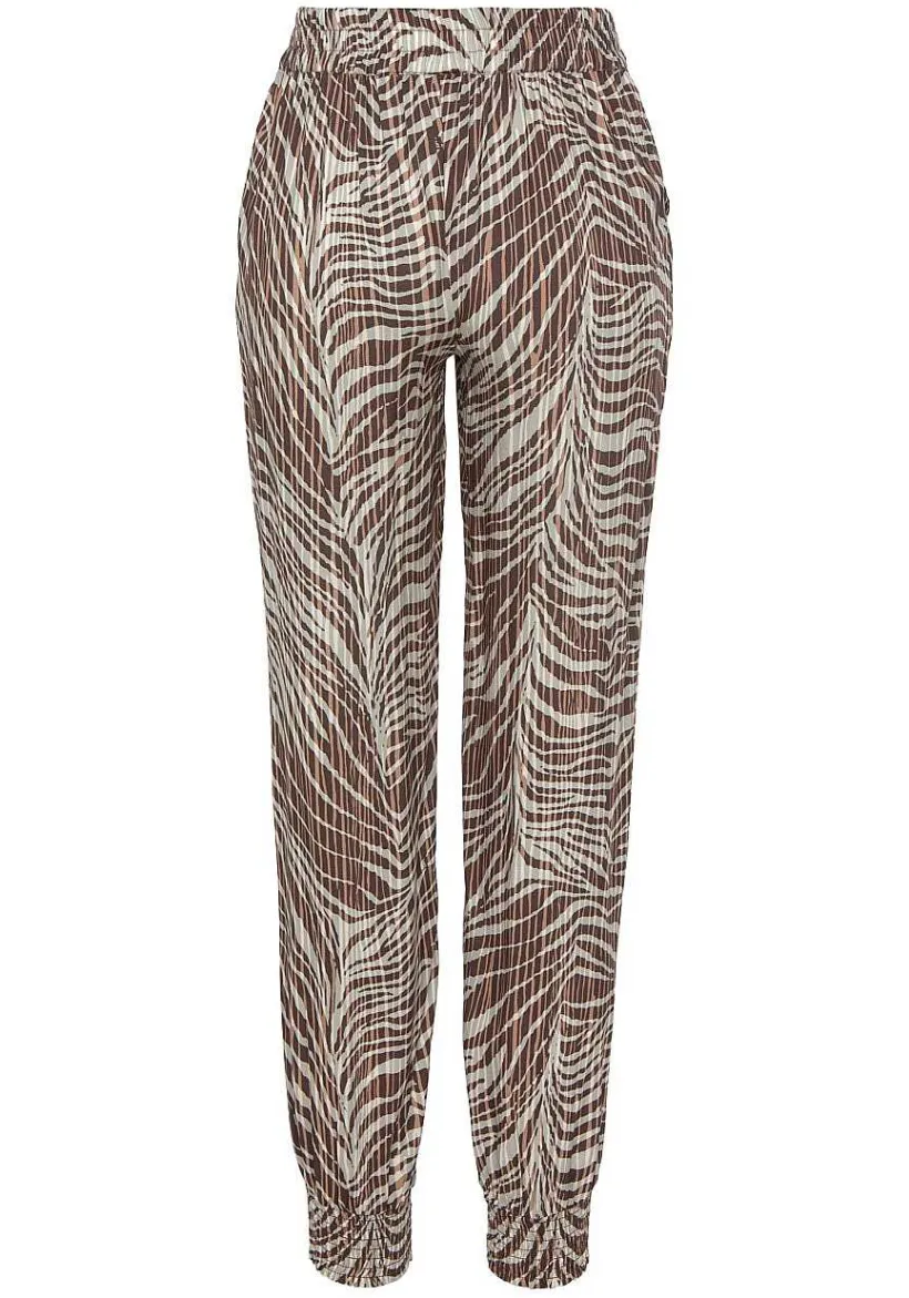 LASCANA Pants-Patterned Tie Waist Jogger Pants