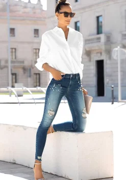 LASCANA Pants-Pearl Embellished Skinny Jeans