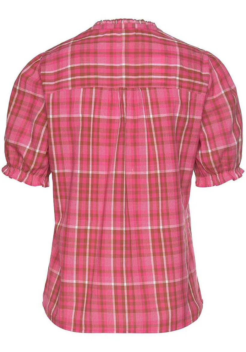 LASCANA Blouses-Plaid Ruffle Detail Blouse